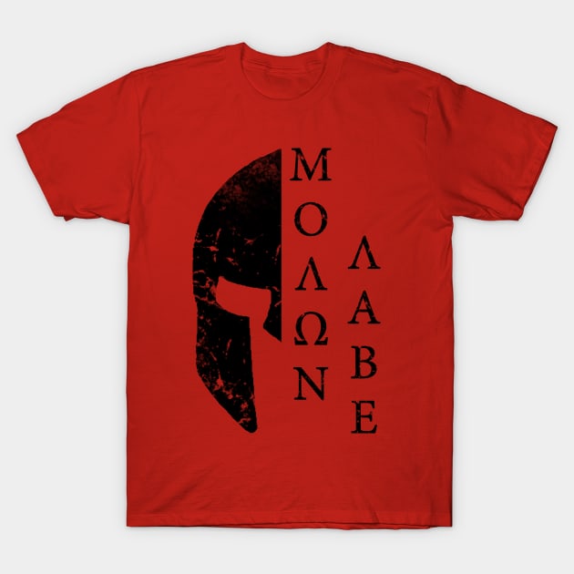 Spartan Helmet Come And Take Them T-Shirt by Scar